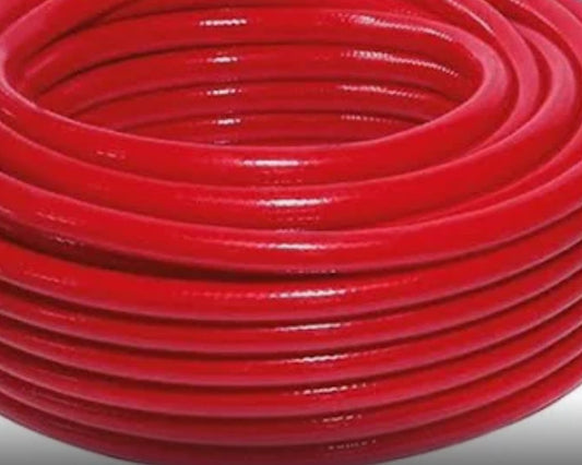 Red hot water hose pipe, 10mm, coiled