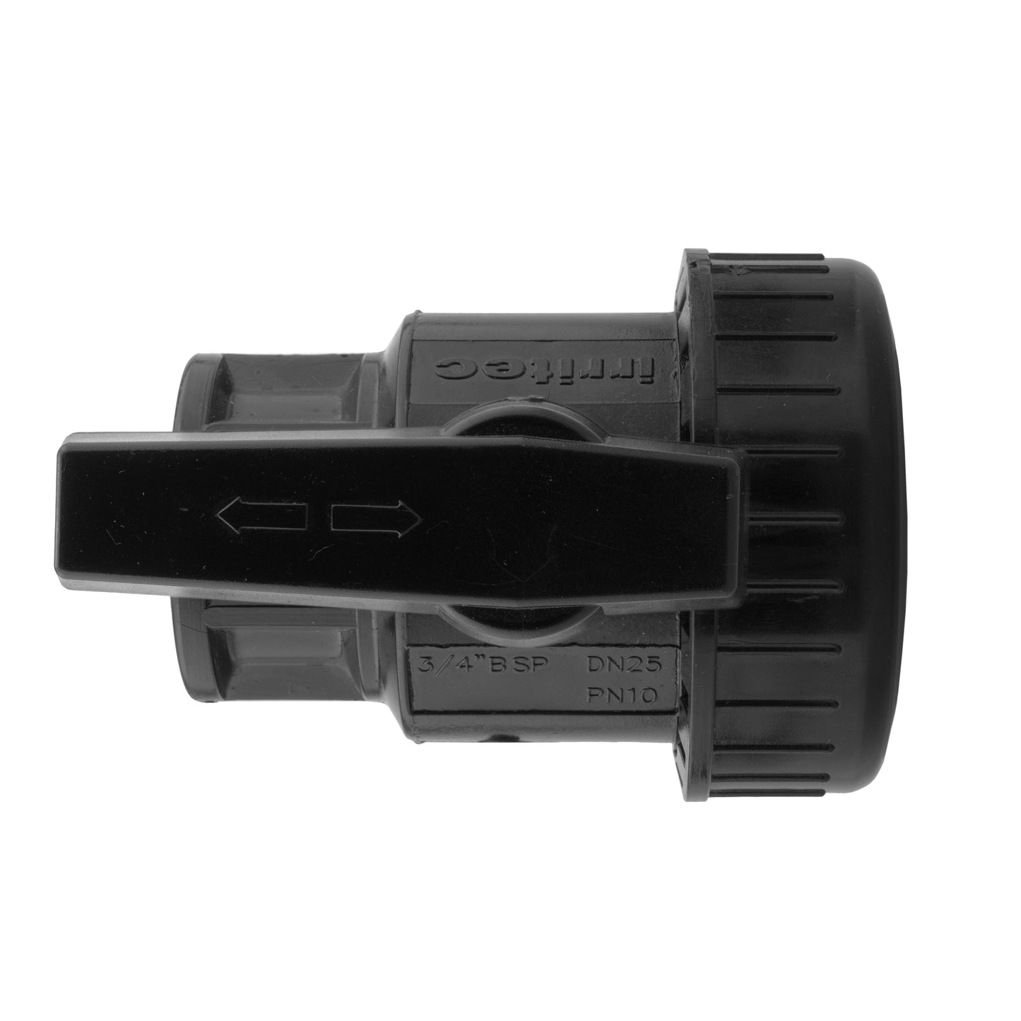 PP valve lever and body with ¾" BSP DN25 thread markings