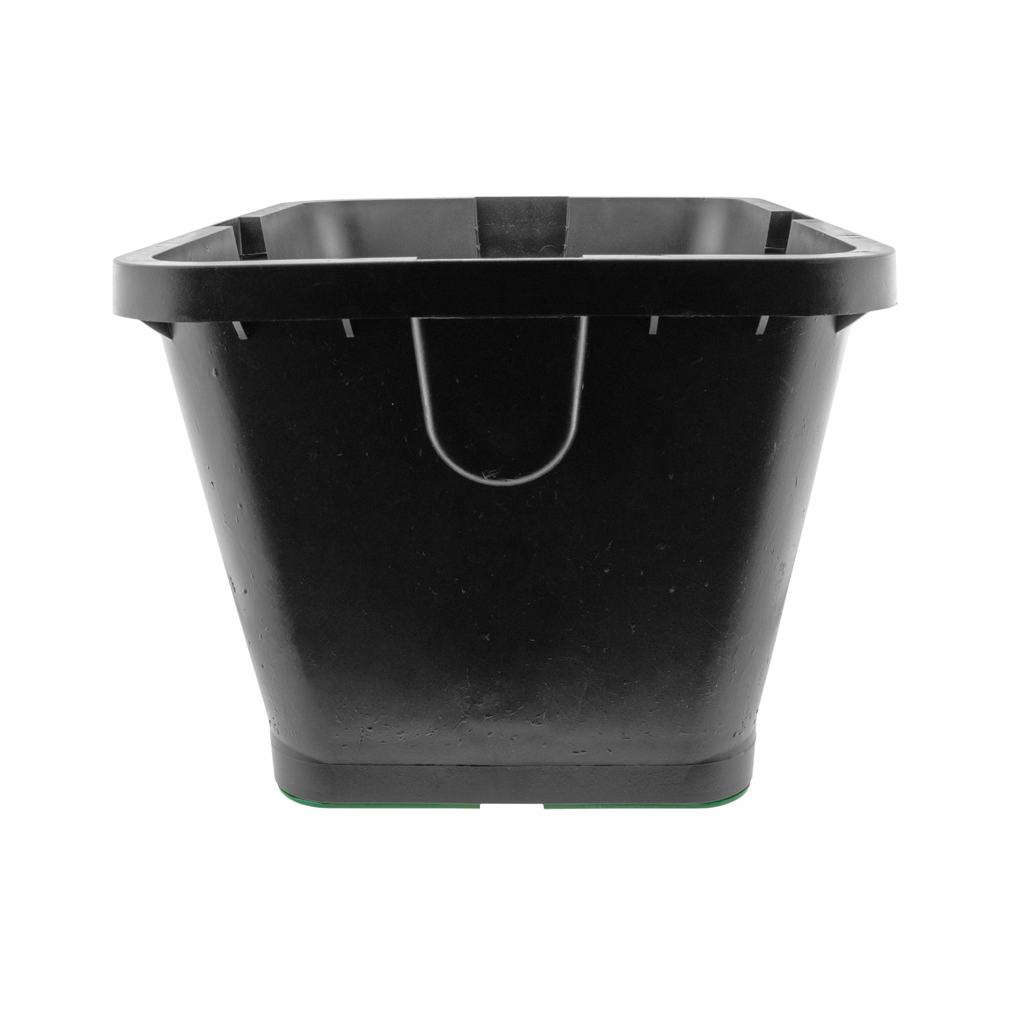 Standard valve box 51x38cm, top-front view of black bucket with handle ring