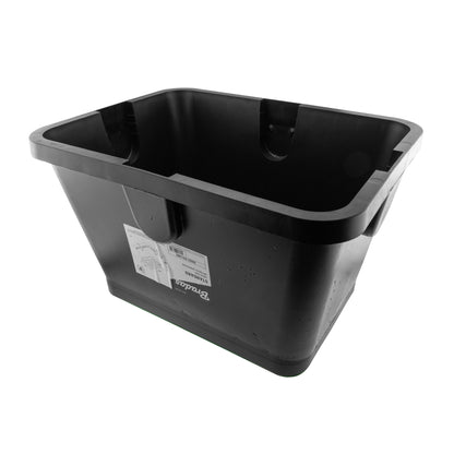 Black 51x38cm valve box with side grips and open top recess