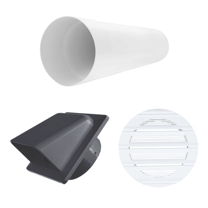 White round ventilation duct with circular opening