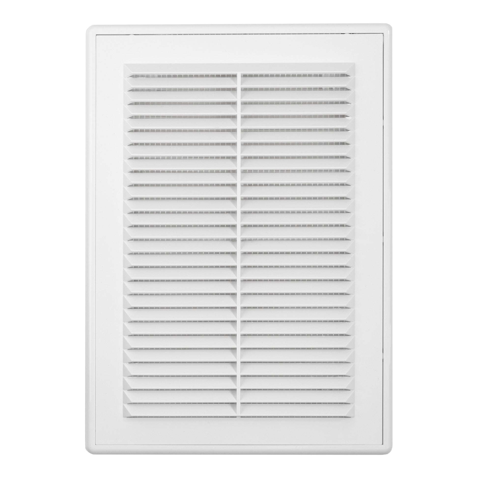 Louvre vent 180x250mm with fly screen, white front grille and frame