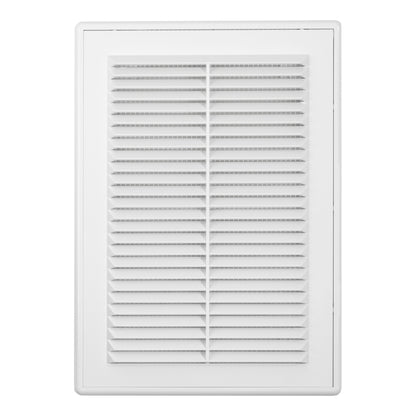 Louvre vent 180x250mm with fly screen, white front grille and frame