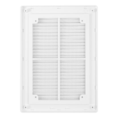 Back view of Louvre vent with fly screen mesh inside white frame