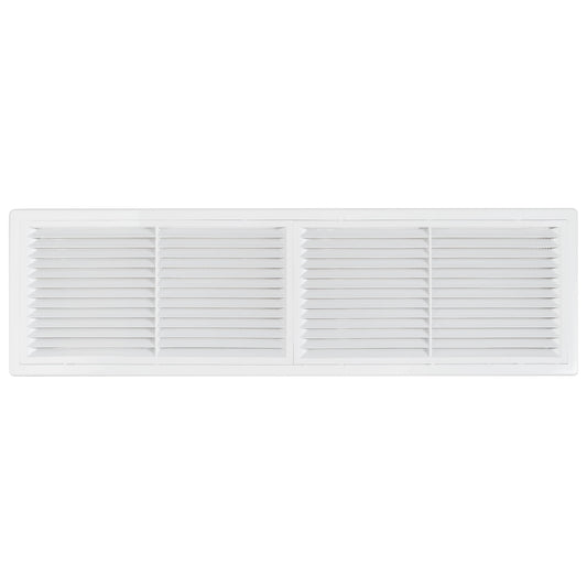 Louvre vent 430mm x 110mm with fly screen, white louver panels