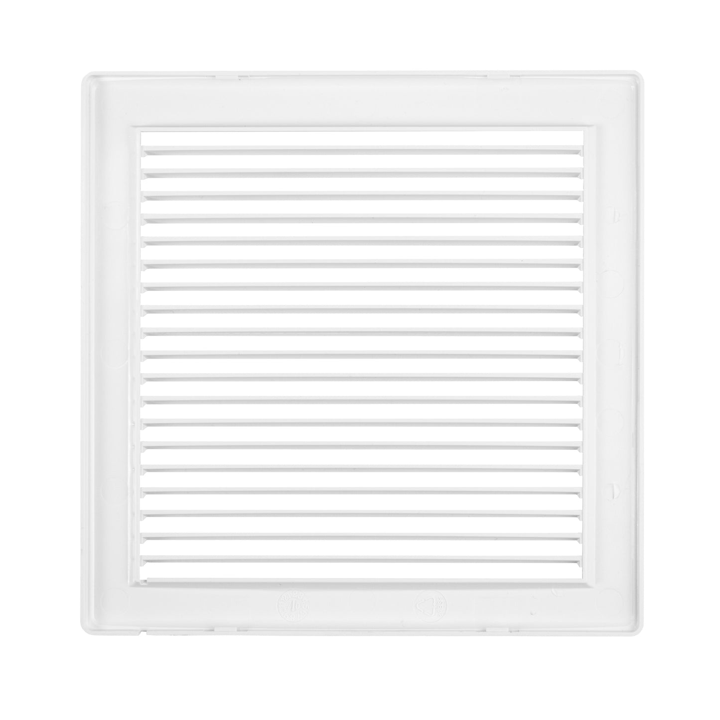 White square Louvre vent cover with horizontal slat grille