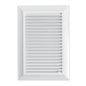 White Louvre vent panel with horizontal slats, 140 x 210 mm