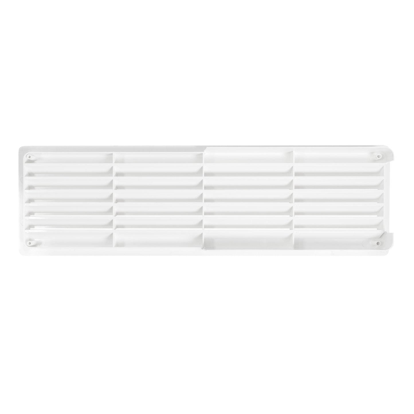 Door louvre vent KD 90 x 445mm, white horizontal slat grille view