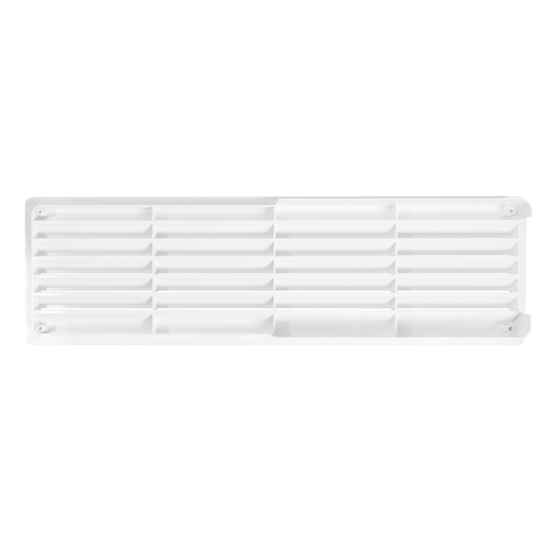 Door louvre vent KD 90 x 445mm, white horizontal slat grille view