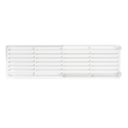 Door louvre vent KD 90 x 445mm, white horizontal slat grille view