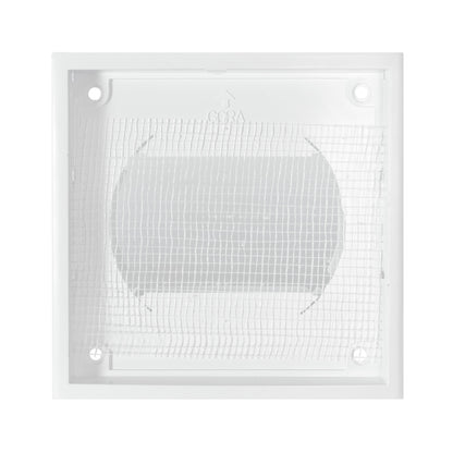 White external vent cover with circular mesh section behind the grille