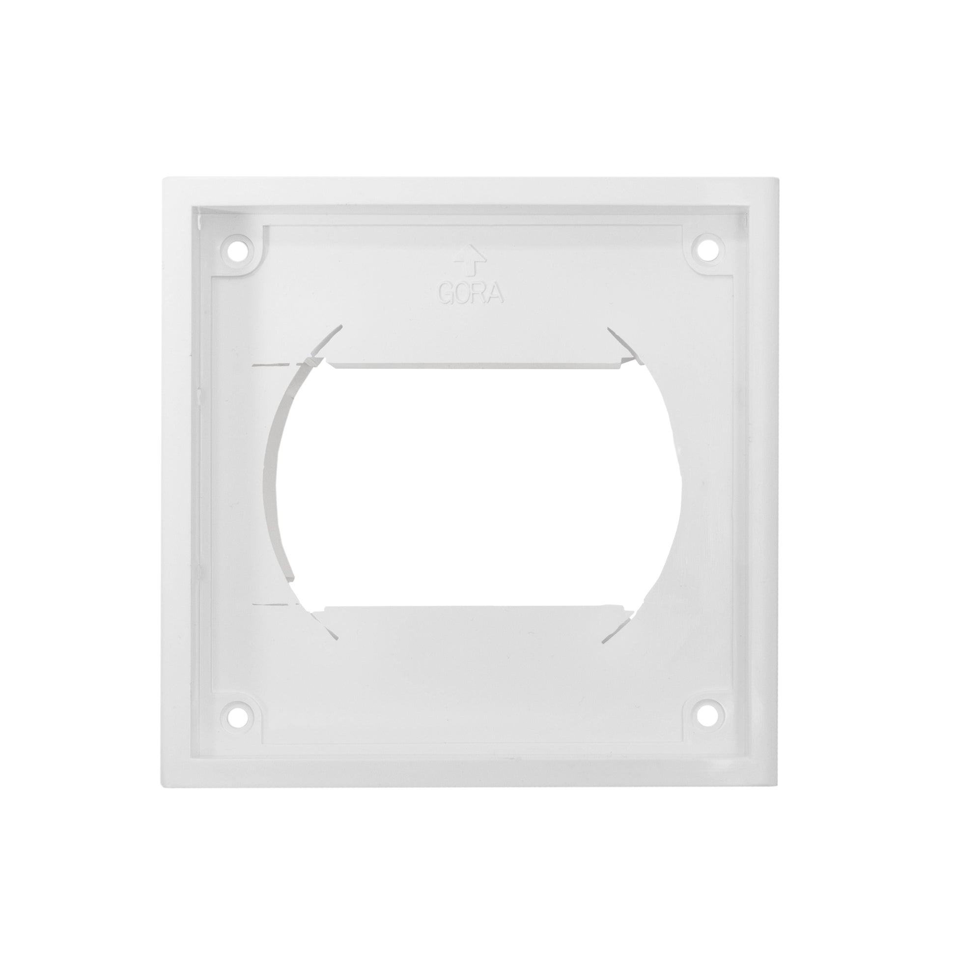 Louvre Vent KR100/125, Montageplatte mit rundem Ausschnitt und Befestigungsösen