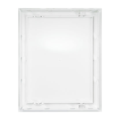 White access panel door base with open internal frame and mounting clips