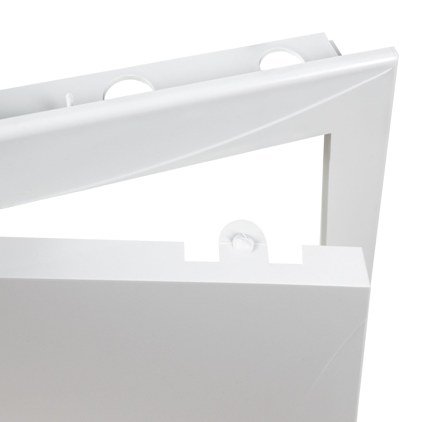 White PP access panel door with latch opening, 150 x 200 mm
