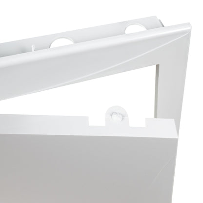 White PP access panel door with latch opening, 150 x 200 mm