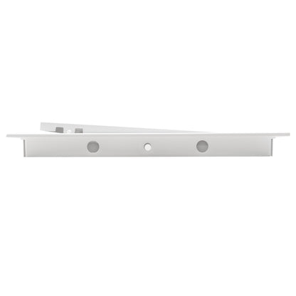 White access panel door PP side view with round fixing holes along the edge