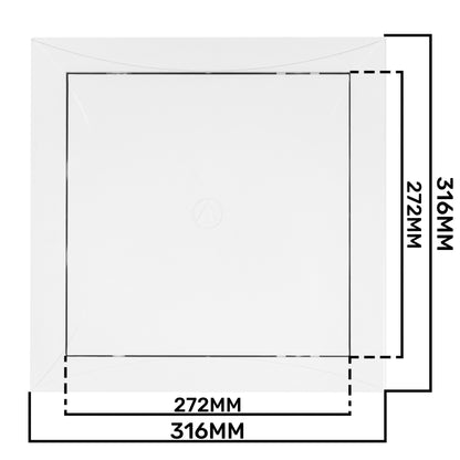 Access panel door cutaway dimension diagram: 272mm x 316mm and 272mm height shown