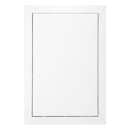PP-Zugangsklappe weiß, 300 x 400 mm, Frontansicht mit eingelassener Öffnung