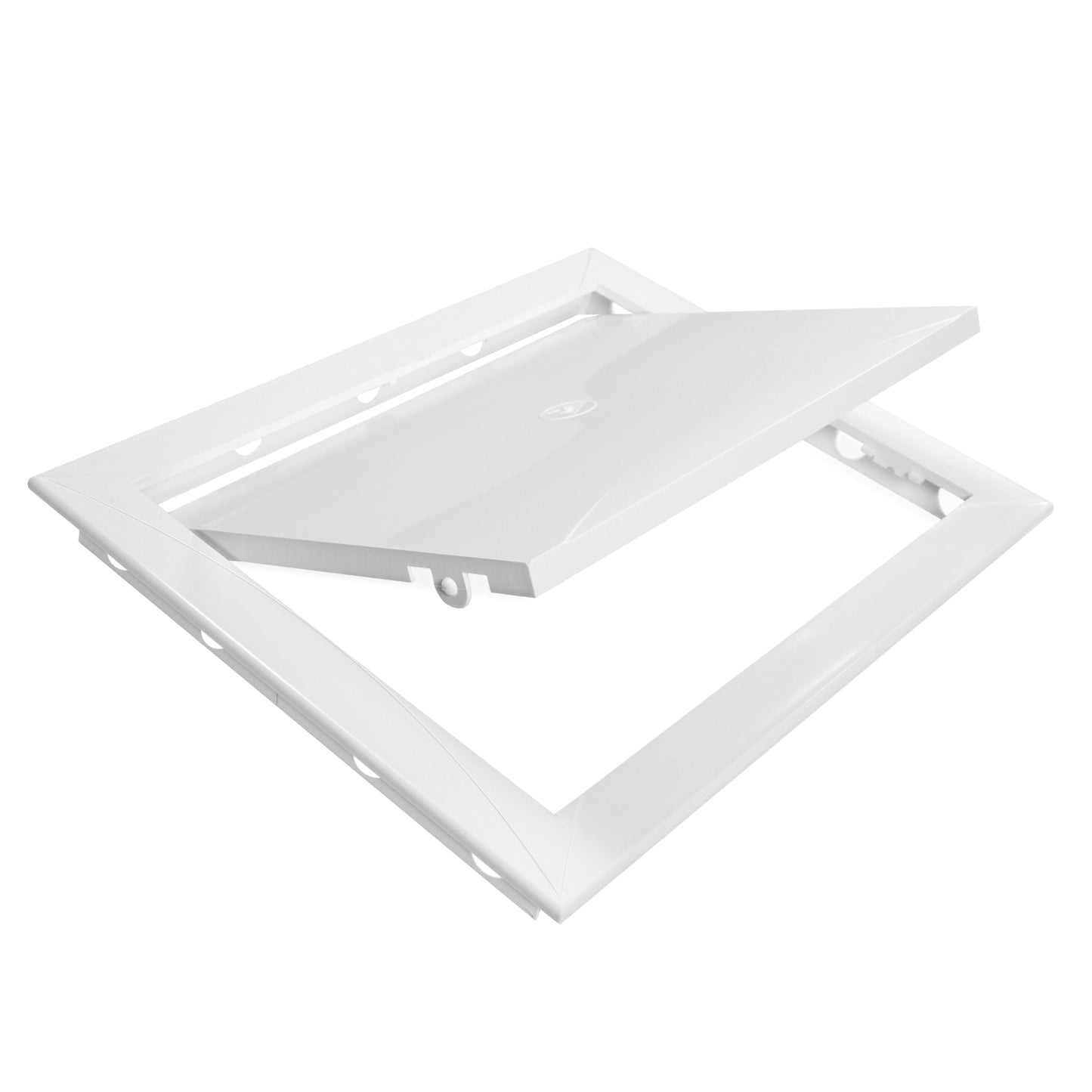 Rahmen und Träger der Zugangsklappe PP, weiß, 300 x 400 mm, schräger Einbau
