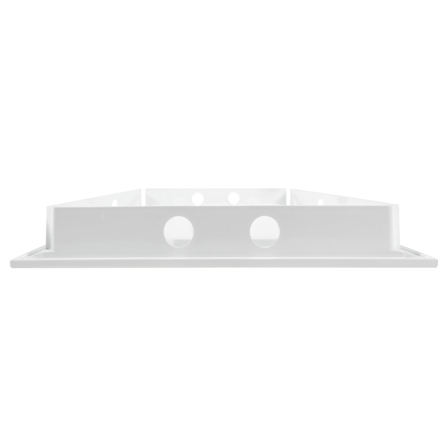 White access panel door cover underside with two circular openings, 150 x 300mm