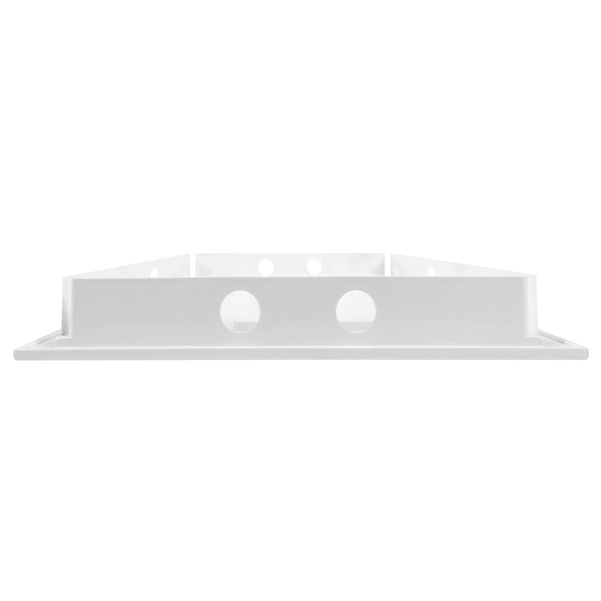 White access panel door cover underside with two circular openings, 150 x 300mm