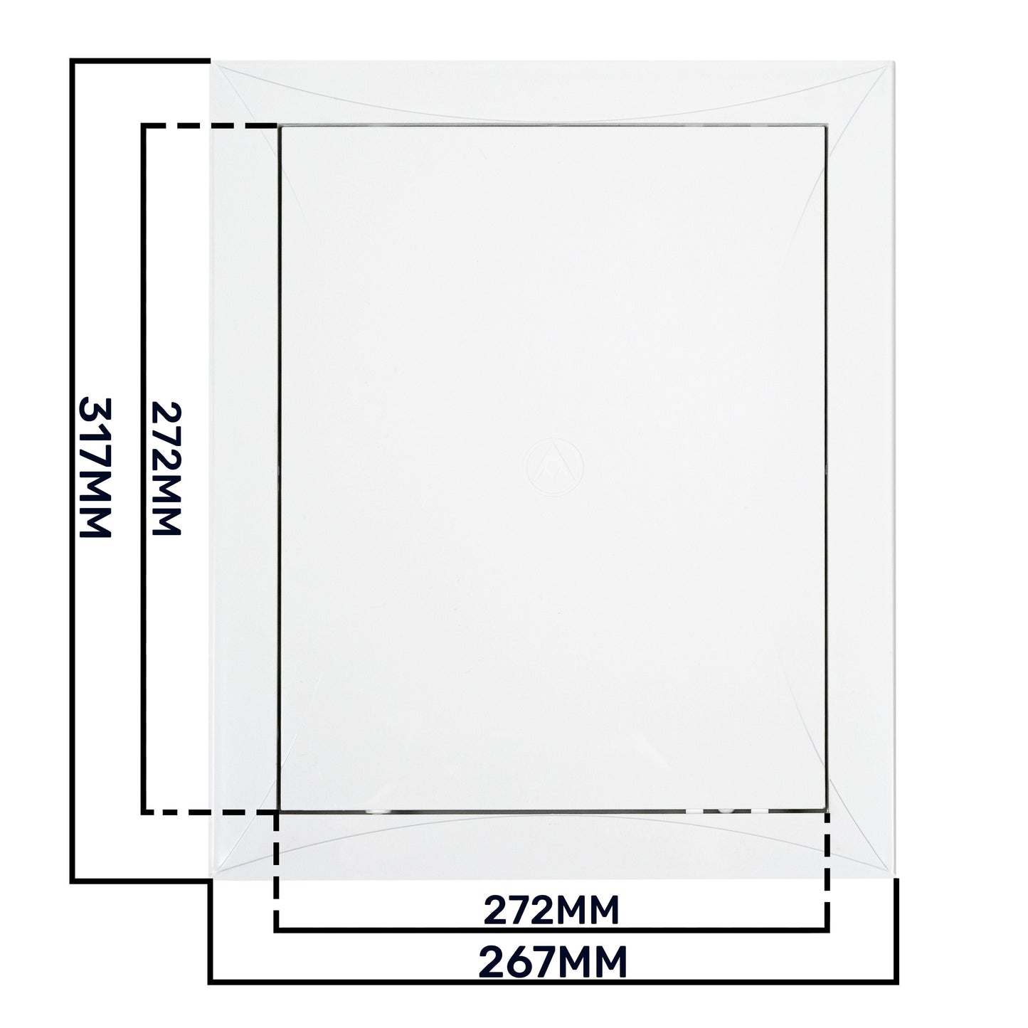 Side bar of access panel door with two circular holes; 24mm x 19mm