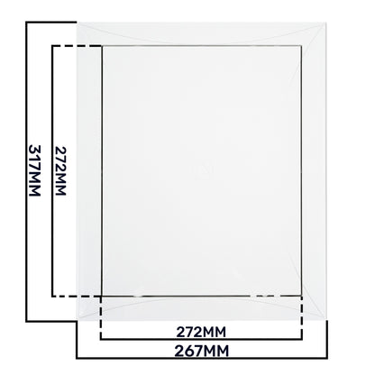 Side bar of access panel door with two circular holes; 24mm x 19mm