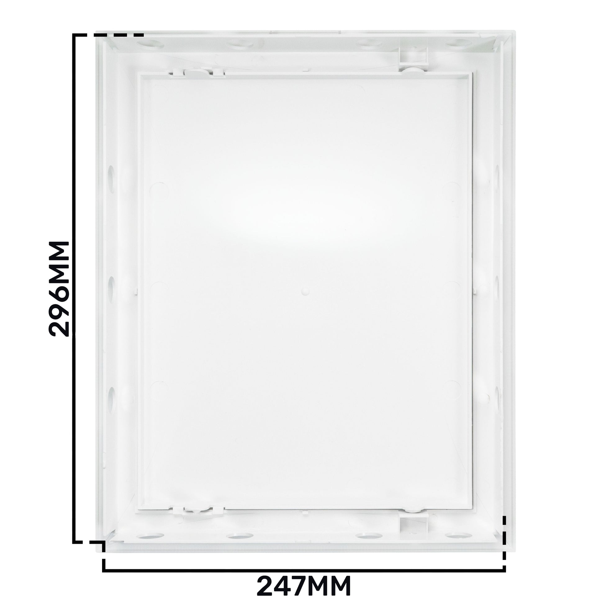 White access panel door plan outline with 272mm x 267mm dimensions