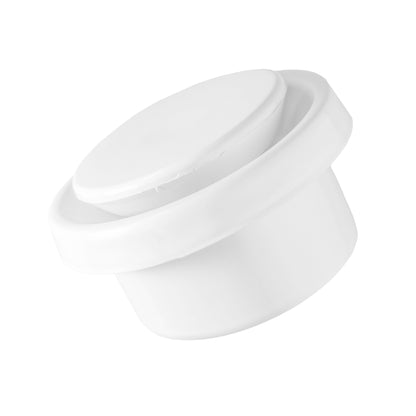 White ABS ceiling extract valve, wide rim and central opening