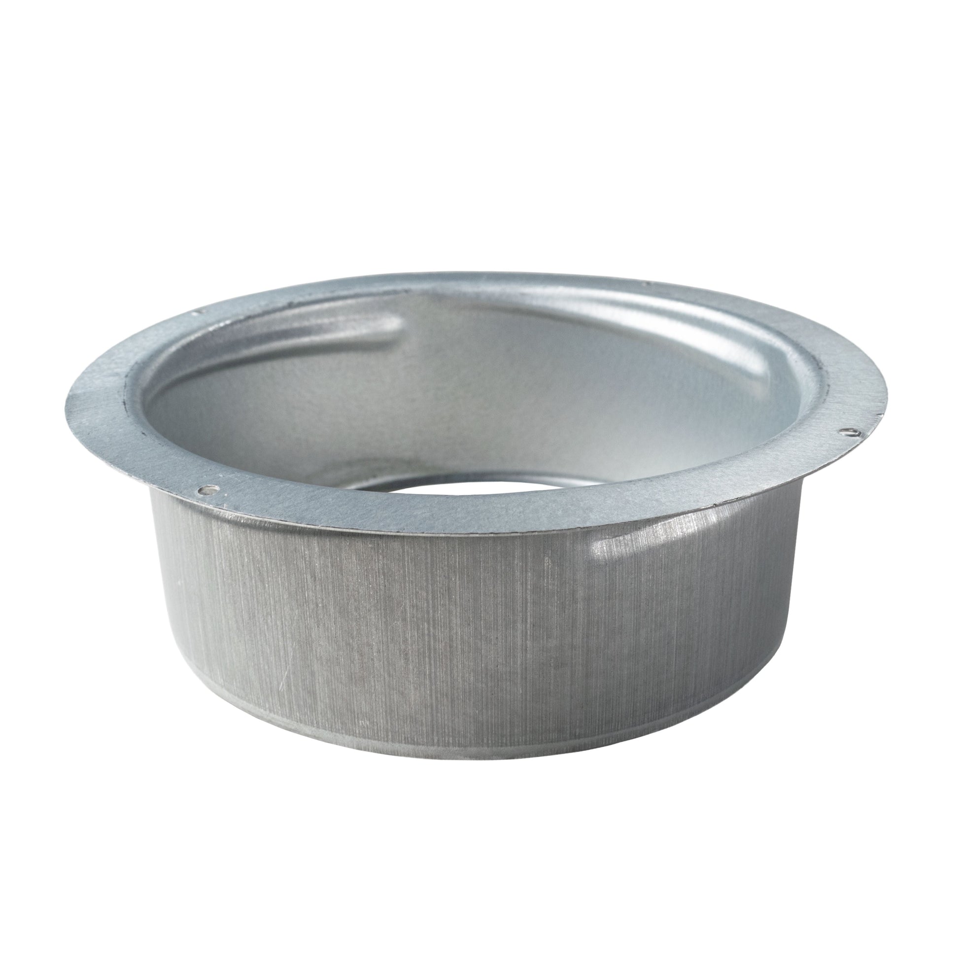 Weißer Abdeckring mit Stellteil/Schraube am Deckenventil, 125 mm