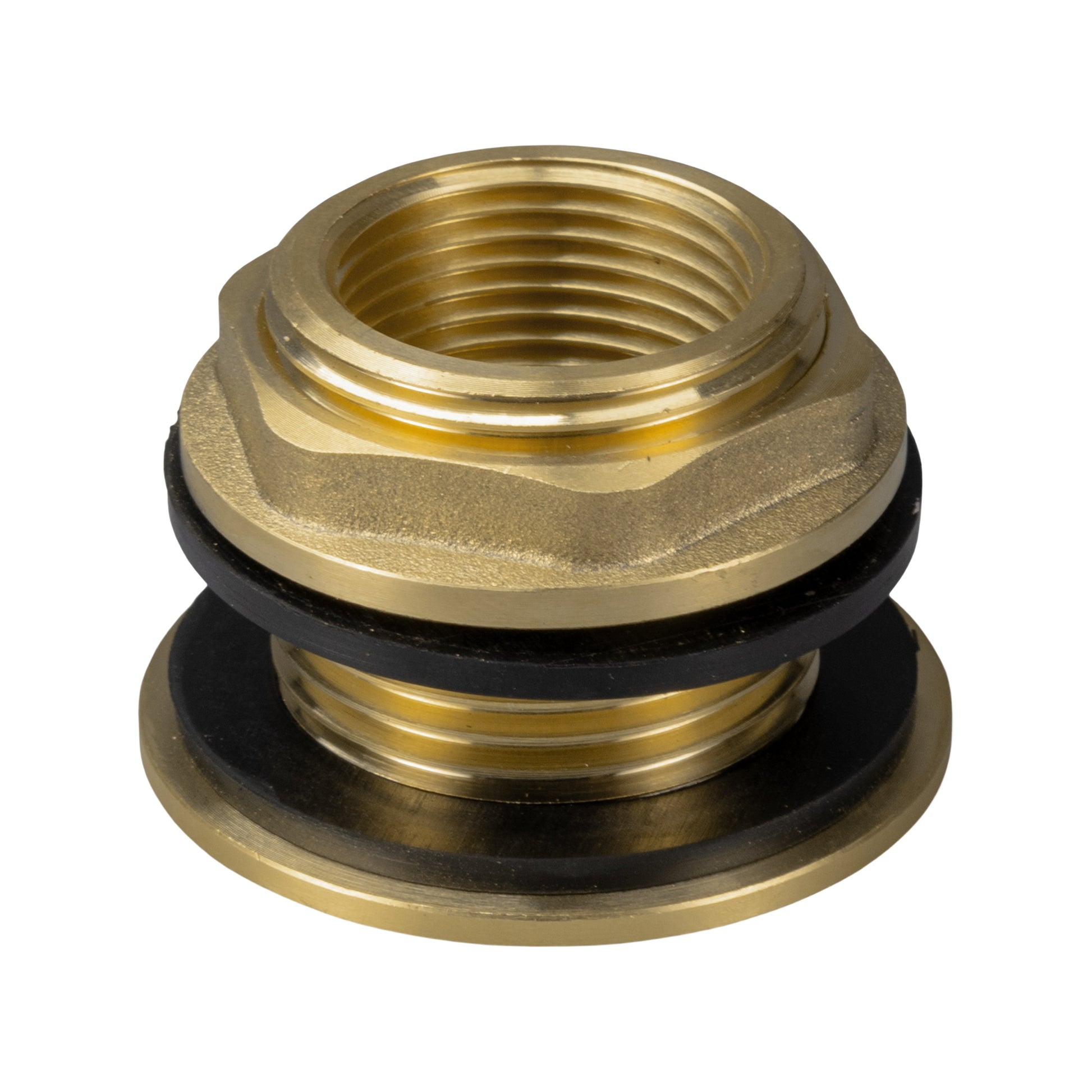 Brass female thread opening with black sealing ring for 1/2" BSP connection