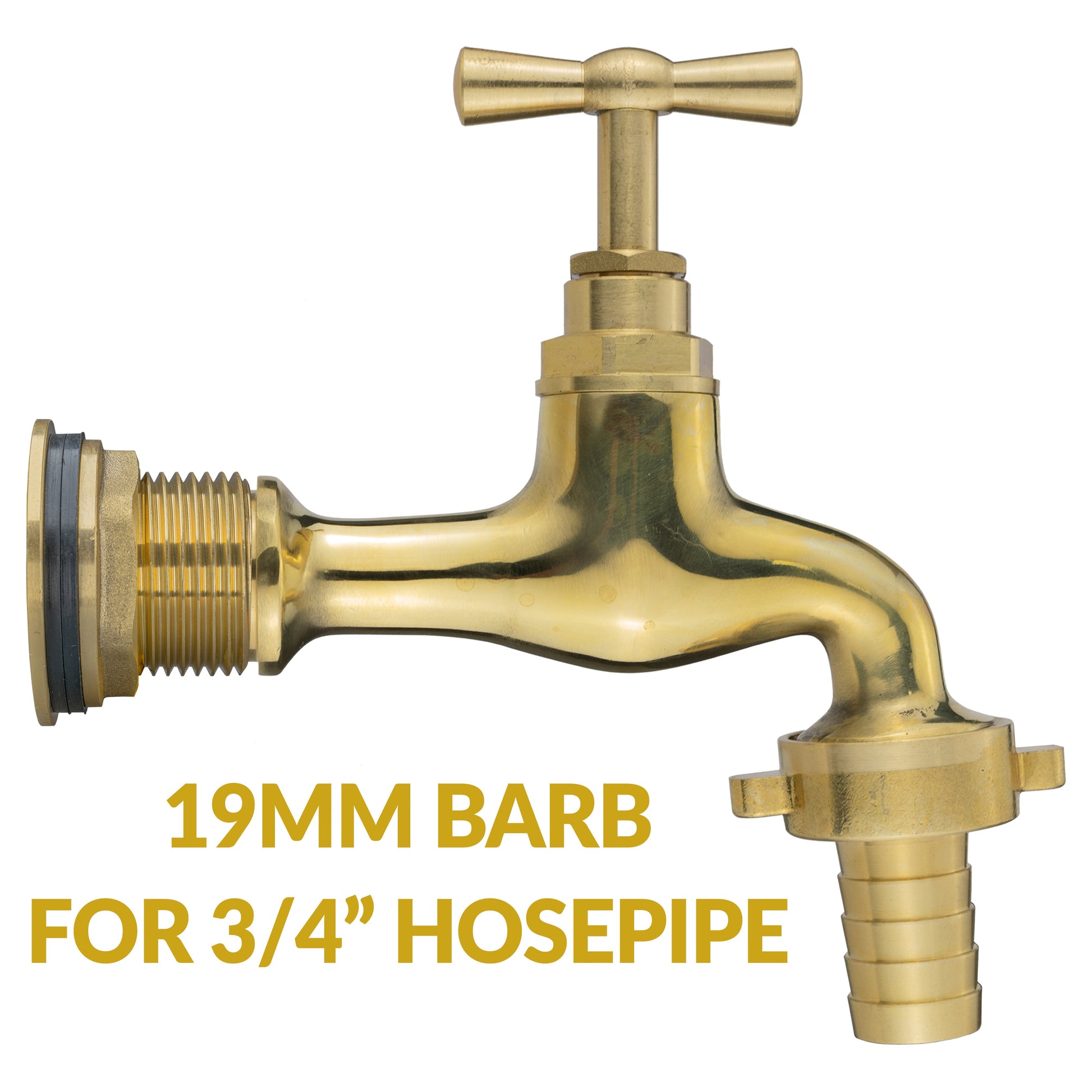 19mm barb brass outlet for 3/4" hosepipe with lever tap handle