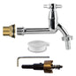 Brass water butt tap kit with extended chrome tap, 1/2" barb outlet and drill bit