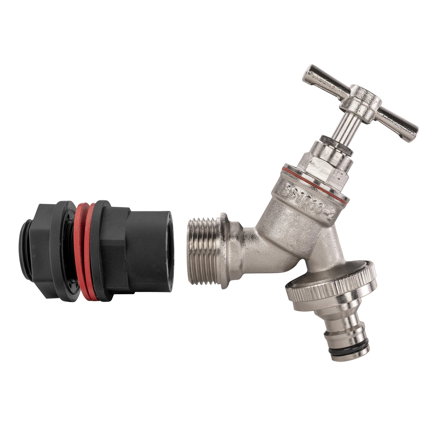 Schnellkupplungs-Tap Set: Ventil mit 1/2" Anschluss und Bajonett-Kupplung