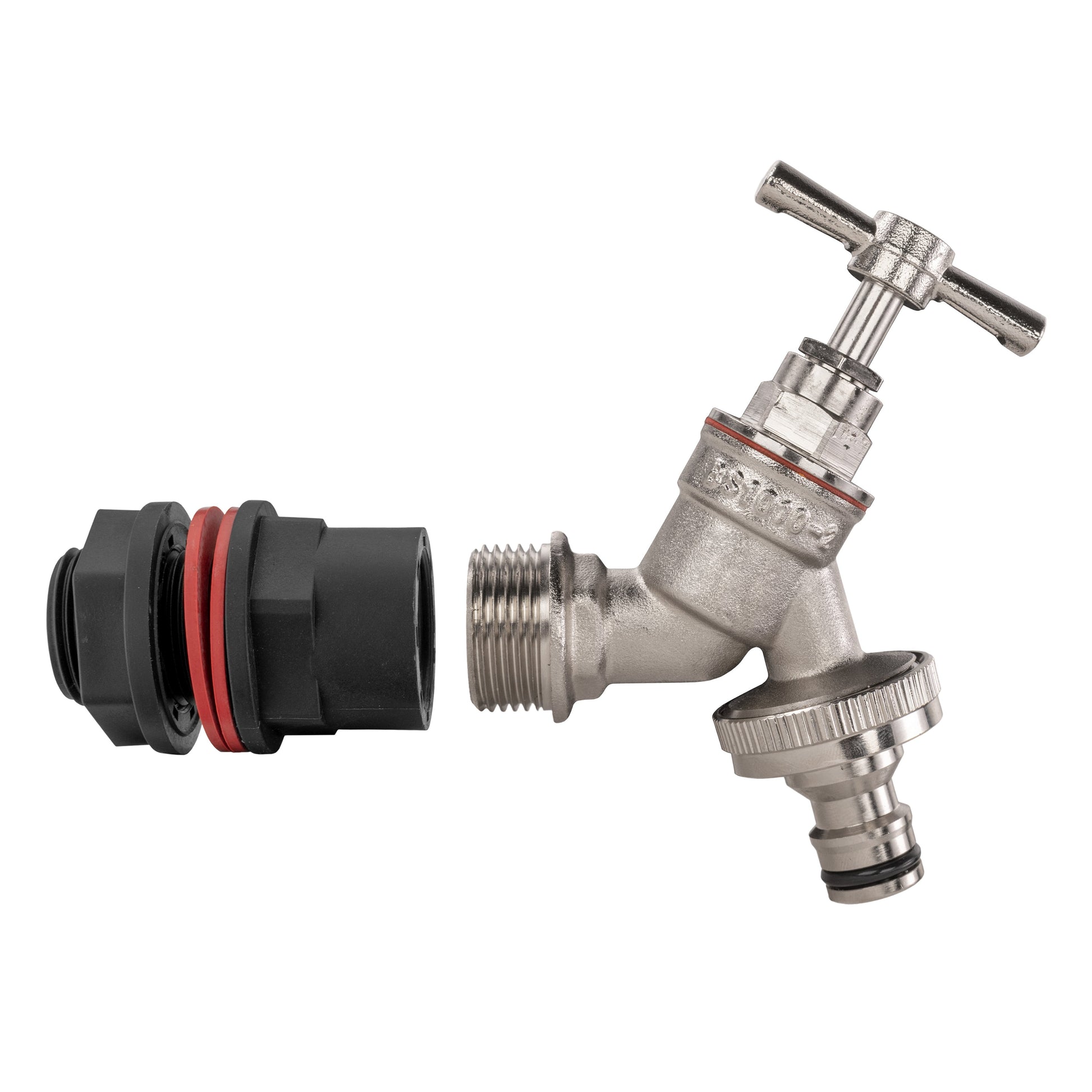 Schnellkupplungs-Tap Set: Ventil mit 1/2" Anschluss und Bajonett-Kupplung