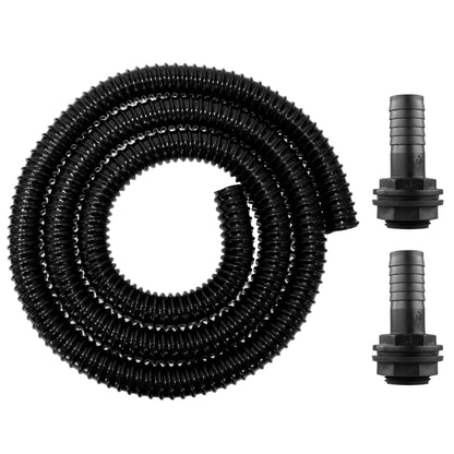32-mm Schlauchset: schwarzer Schlauchring und 2 schwarze Verbindungsstücke