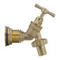 1" BSP water butt brass tap kit with barbed tap, check valve and mounting threads