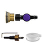 Brass irrigation shut-off valve, 13mm barb, 1" BSP male thread