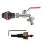 Water butt tap kit: quick-connect lever tap with 3/4" BSPM threaded connector