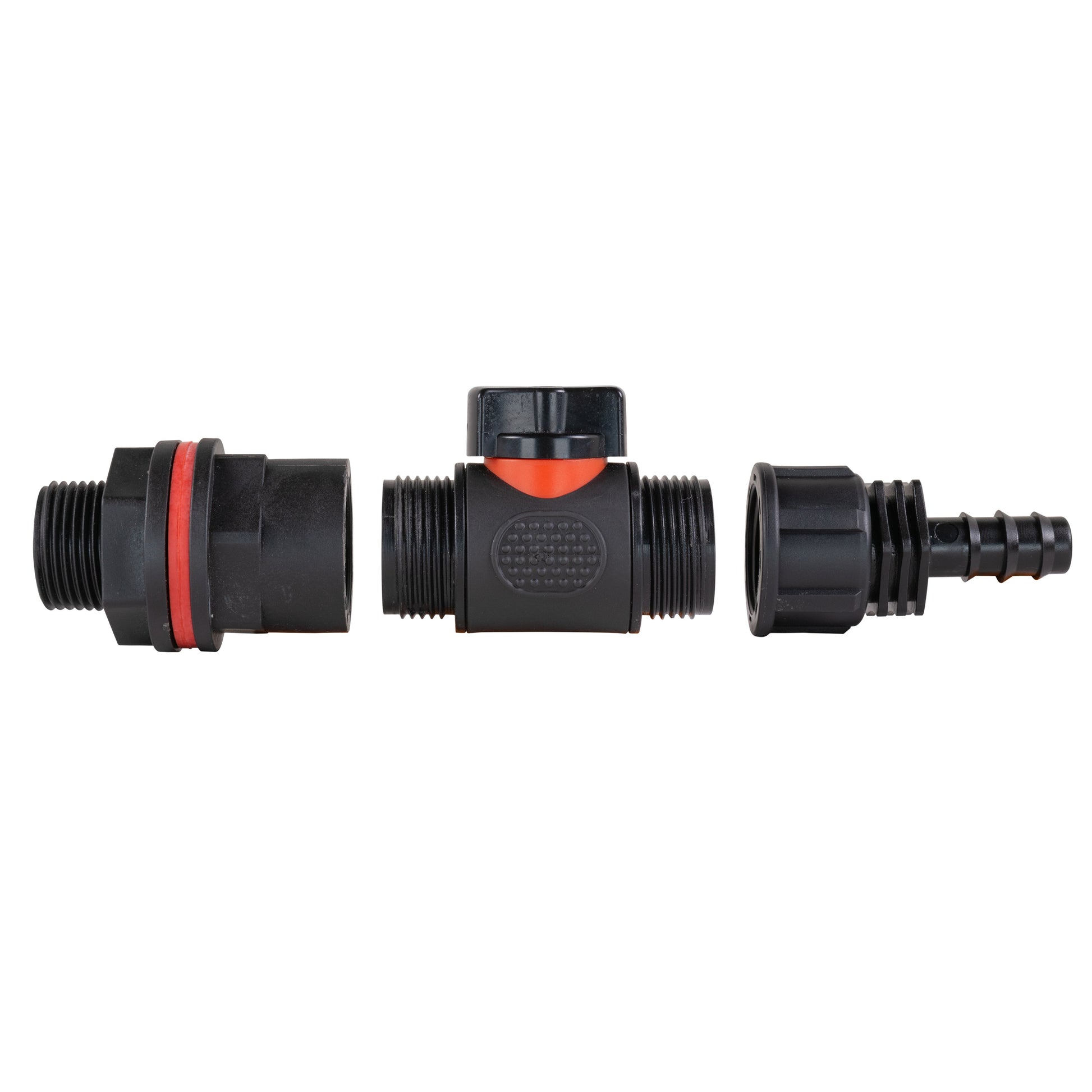 Inline-Ventil-Kit mit rotem Dichtstreifen und 1/2" Barb-Anschlussstück