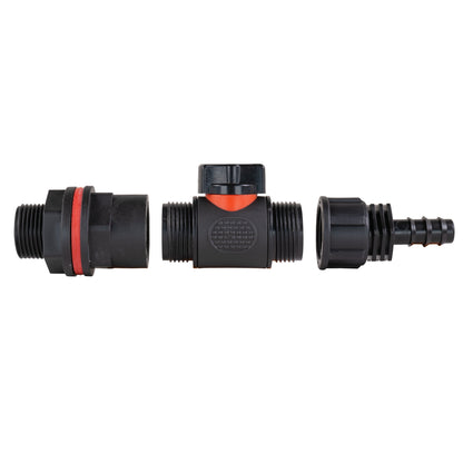 Inline-Ventil-Kit mit rotem Dichtstreifen und 1/2" Barb-Anschlussstück