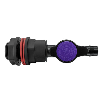 3/4 inch irrigation valve with 13mm barbed outlet and black connection fittings