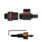 Water butt kit inline quick connector valve with 3/4" BSPM threads and fittings
