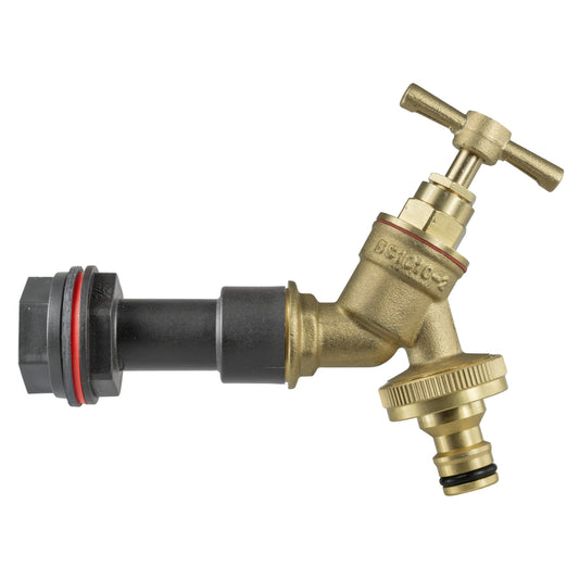 Wasserfass-Adapter: Messing Quick-Connect Auslauf mit 1/2" Anschluss