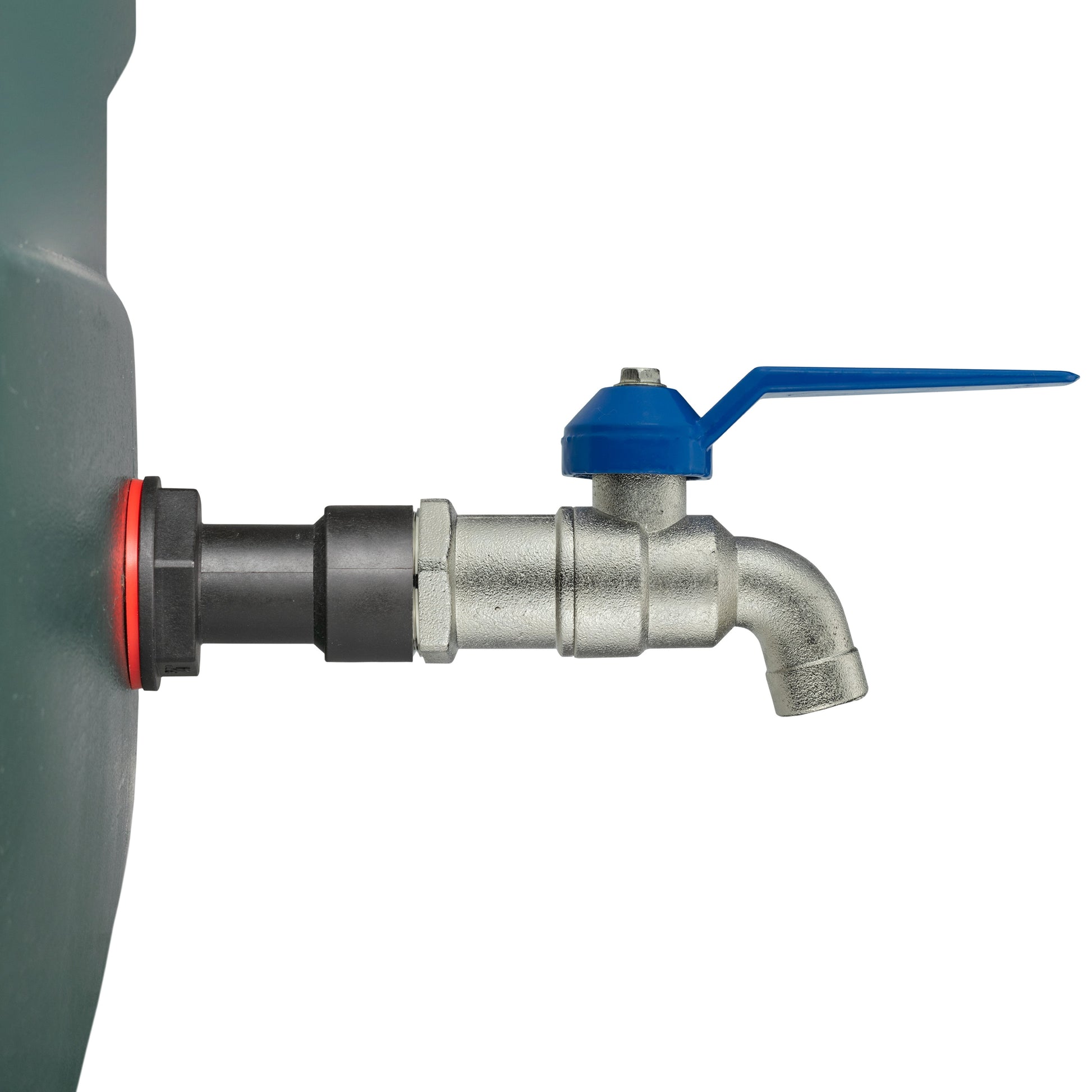 Water butt extension kit tap with blue lever and 1/2" BSPM inlet connection