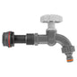 Water Butt Extension Kit 1/2" tap with grey dial, black fittings, orange seal