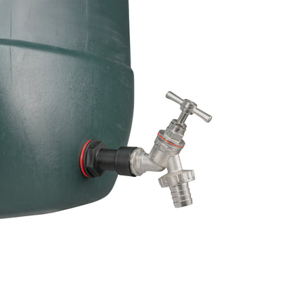Barbed tap extension kit fitted to water butt outlet, 1/2" connector with red seal