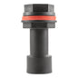 Water Butt Extension 1/2" BSPM-F: black threaded connector with orange seal ring