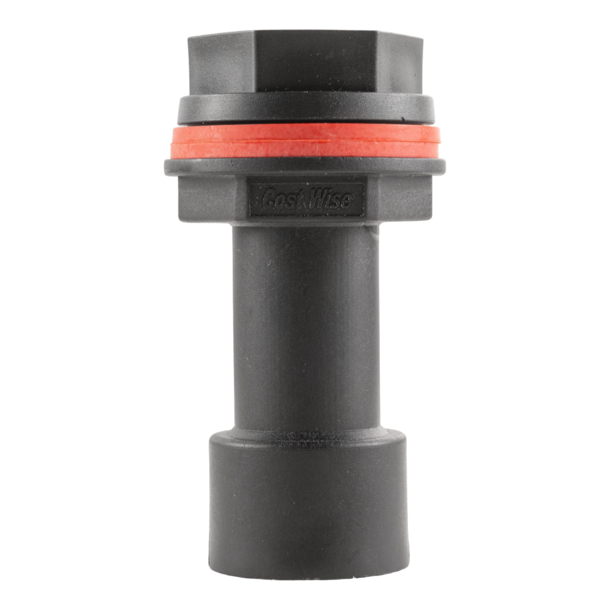 Black 1/2" BSPM-F extension with orange seal ring and embossed connector area