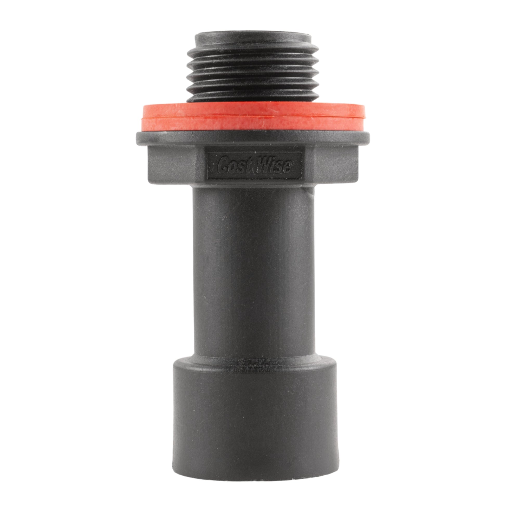 1/2" BSPM-F water butt extension with orange seal ring and visible male threads